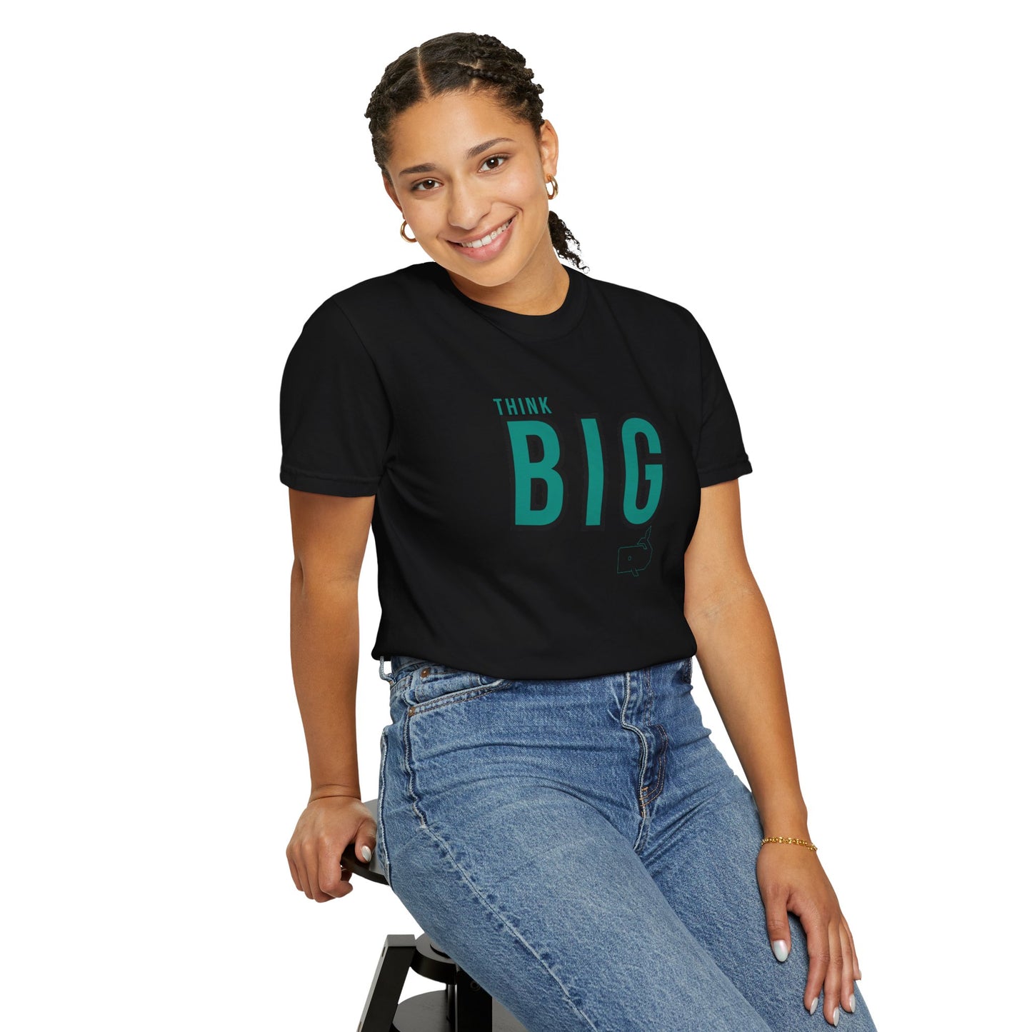 Think BIG Unisex Garment-Dyed T-Shirt | Motivational Graphic Tee