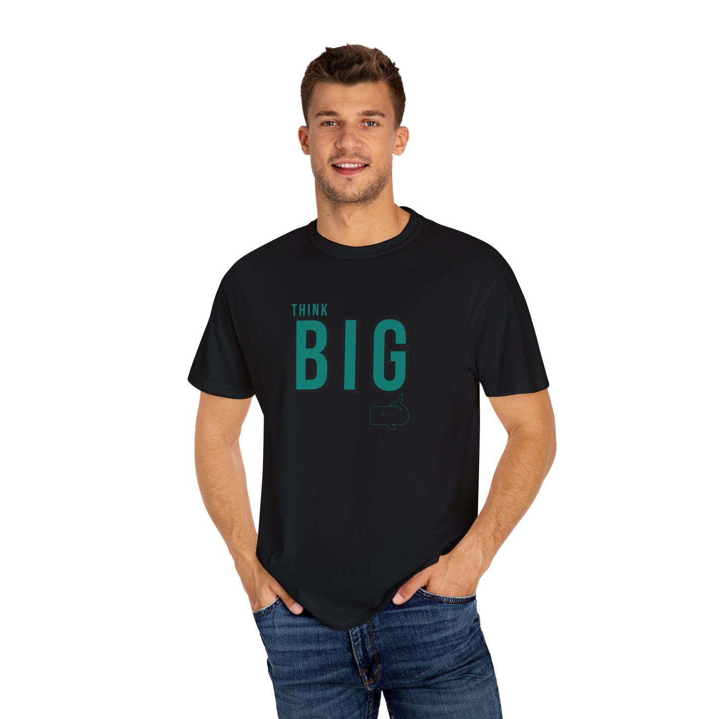 Think BIG Unisex Garment-Dyed T-Shirt | Motivational Graphic Tee